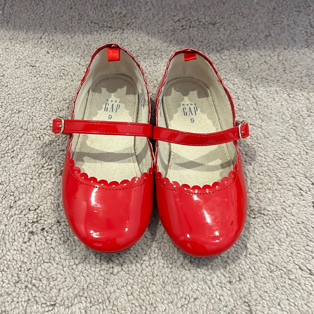Girls red shoes